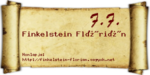 Finkelstein Flórián névjegykártya